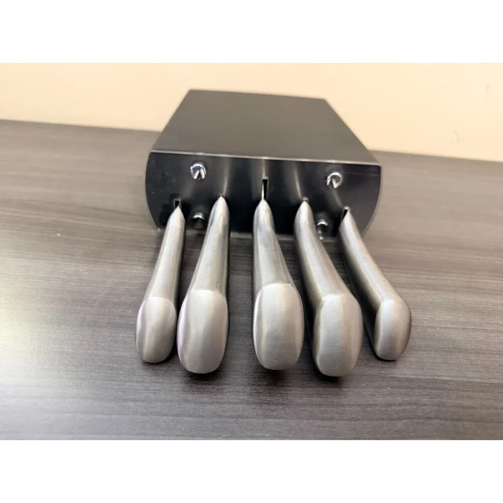 Il Mulino New York 5 Piece Stainless Steel Kitchen Knife Set With Block